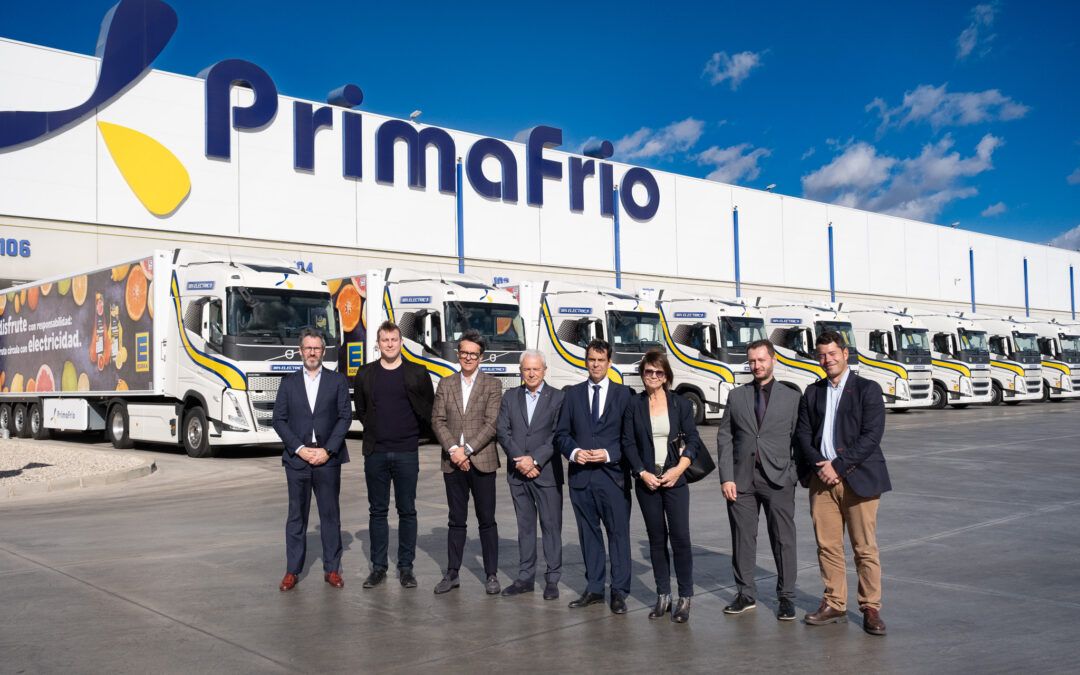 Grupo Primafrio incorpora a su flota 15  camiones Volvo FH Electric